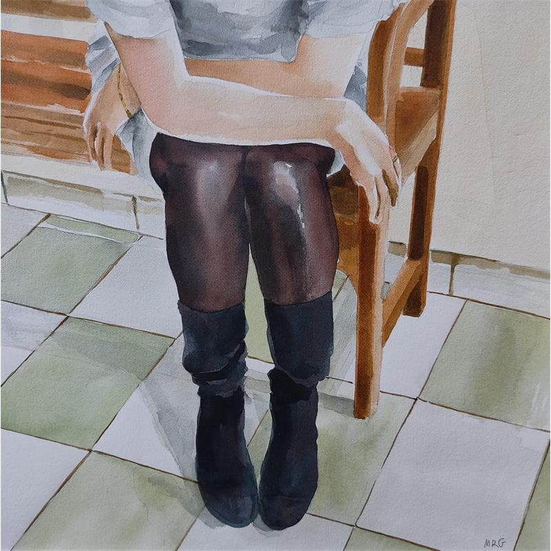 Painting Damero by Rovira Gustems Marta | Painting Figurative Watercolor Life style