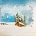 Painting La neu au de mica en mica by Rovira Gustems Marta | Painting Figurative Watercolor Landscapes