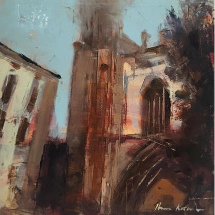 Painting Cathédrale d'Aix by Karoun Amine  | Painting Figurative Oil Urban