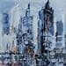 Painting Blue city by Ygartua Paul  | Painting Figurative Oil Urban