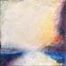 Peinture Lac d'azur par Droit Ode | Tableau Abstrait Mixte Paysages
