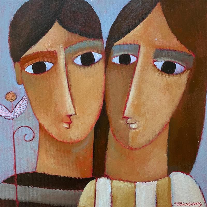 Peinture Couple par Ramos Sergio  | Tableau Figuratif Acrylique Portraits