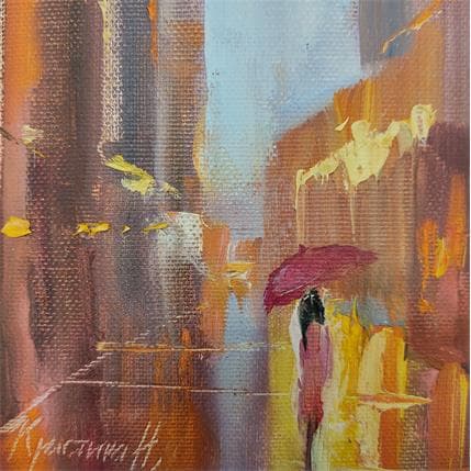 Painting City 4 by Nguyen Kristina | Painting Figurative Oil Life style