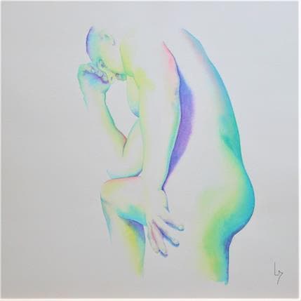 Painting NH 24 by Loussouarn Michèle | Painting Figurative Watercolor Nude