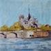 Painting Notre Dame by Dupin Dominique | Painting Figurative Urban Oil