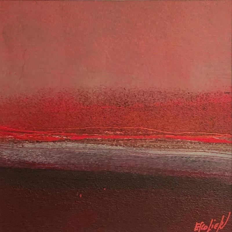 Painting Lignes rouges 2 by Escolier Odile | Painting Figurative Acrylic