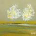 Painting Deux arbres blancs by Escolier Odile | Painting Figurative Landscapes Acrylic