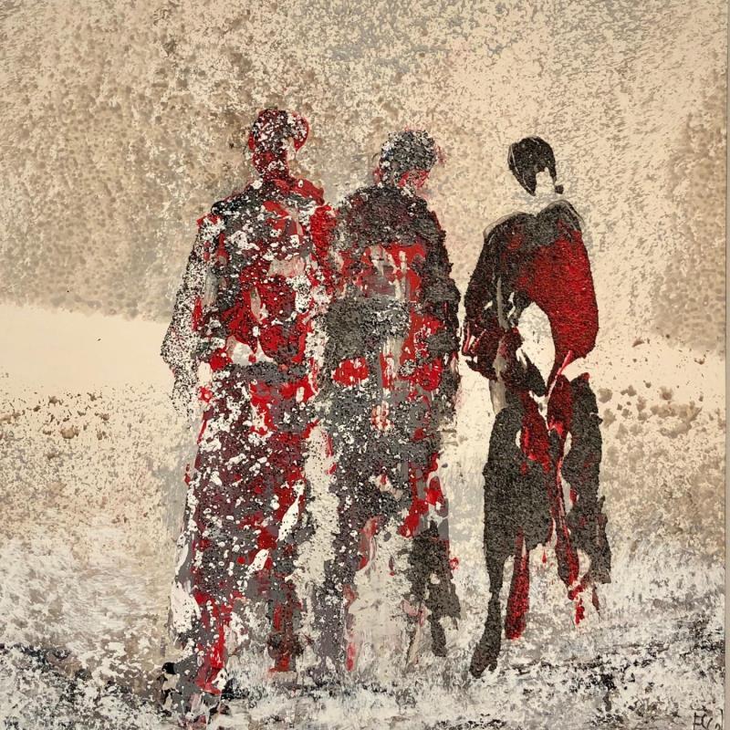 Painting Vers demain by Escolier Odile | Painting Figurative Acrylic