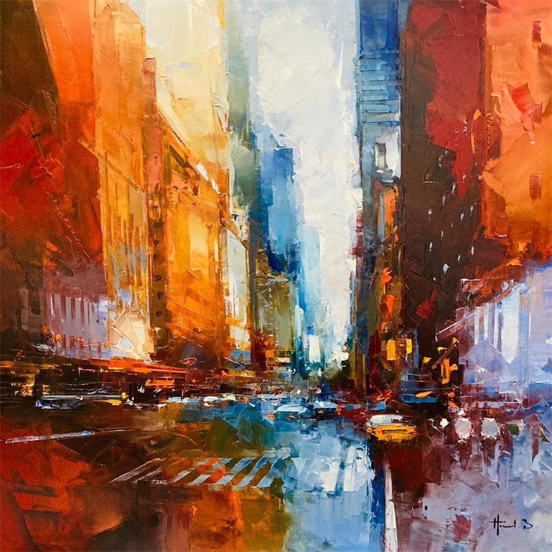 Painting 7th avenue NY by Havard Benoit | Painting
