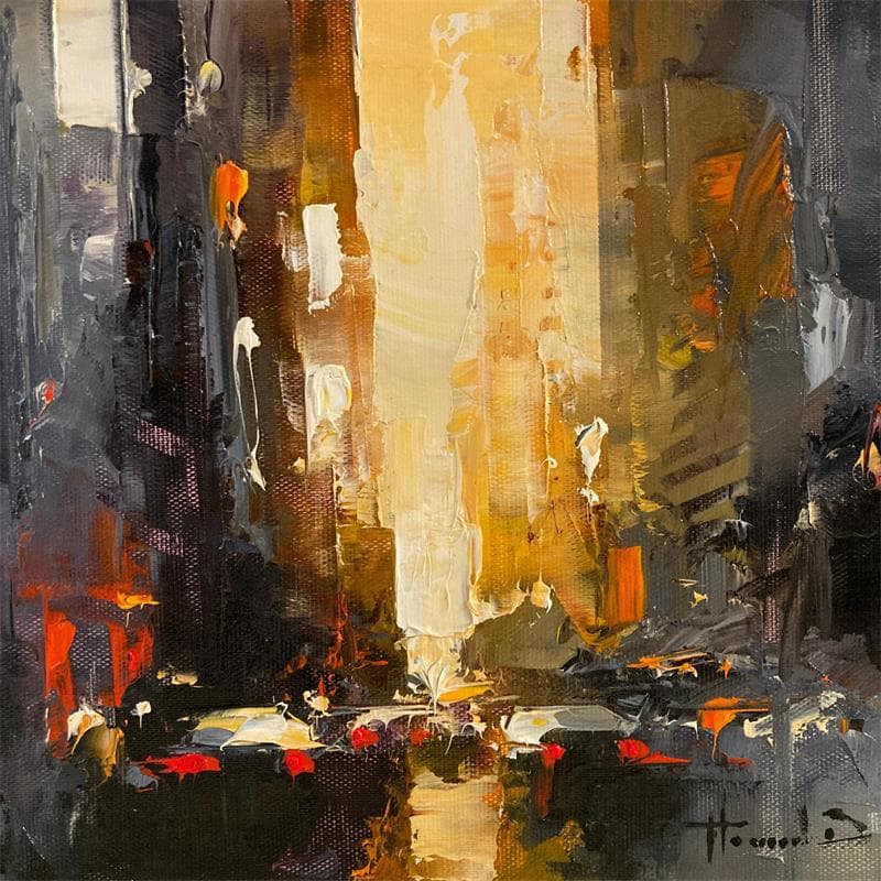 Painting In the dark avenue by Havard Benoit | Painting