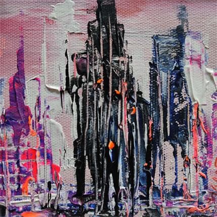 Painting Pink town by Paul Ygartua | Painting Figurative Oil Urban