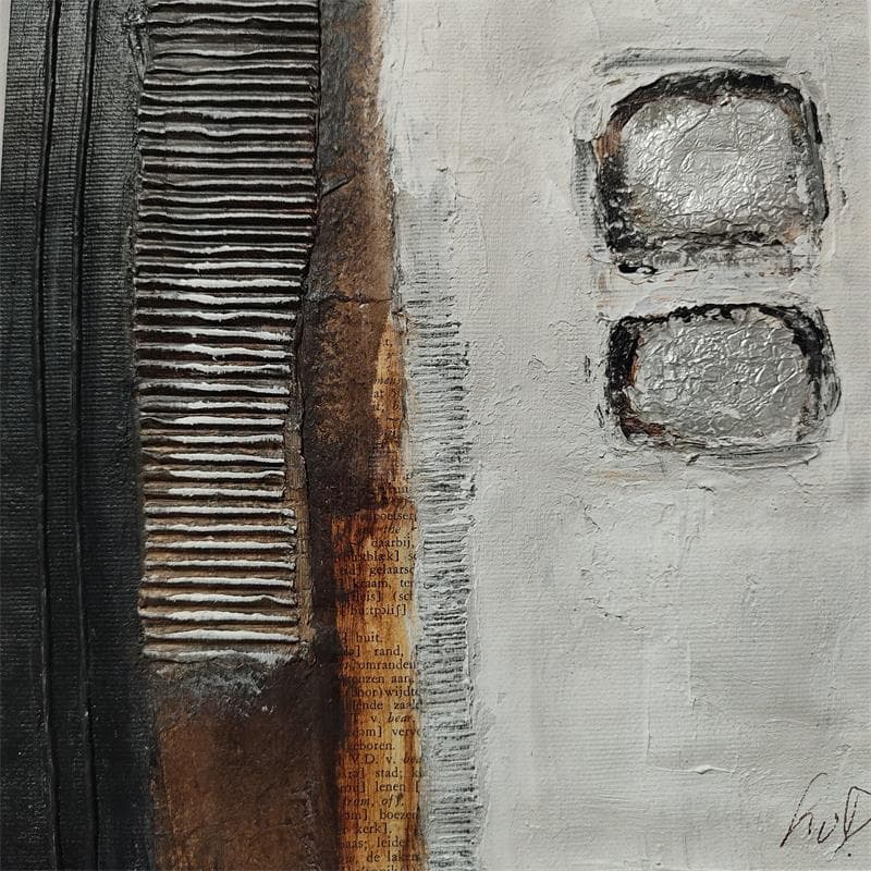 Painting Sans titre B7 by Van Domburgh Lydia | Painting Abstract Mixed Minimalist
