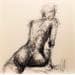 Painting Camille by Sahuc François | Painting Figurative Mixed Nude Black & White