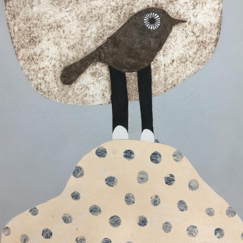 Peinture Bird song par Lastrina Suzanne | Tableau Art naïf Acrylique Animaux