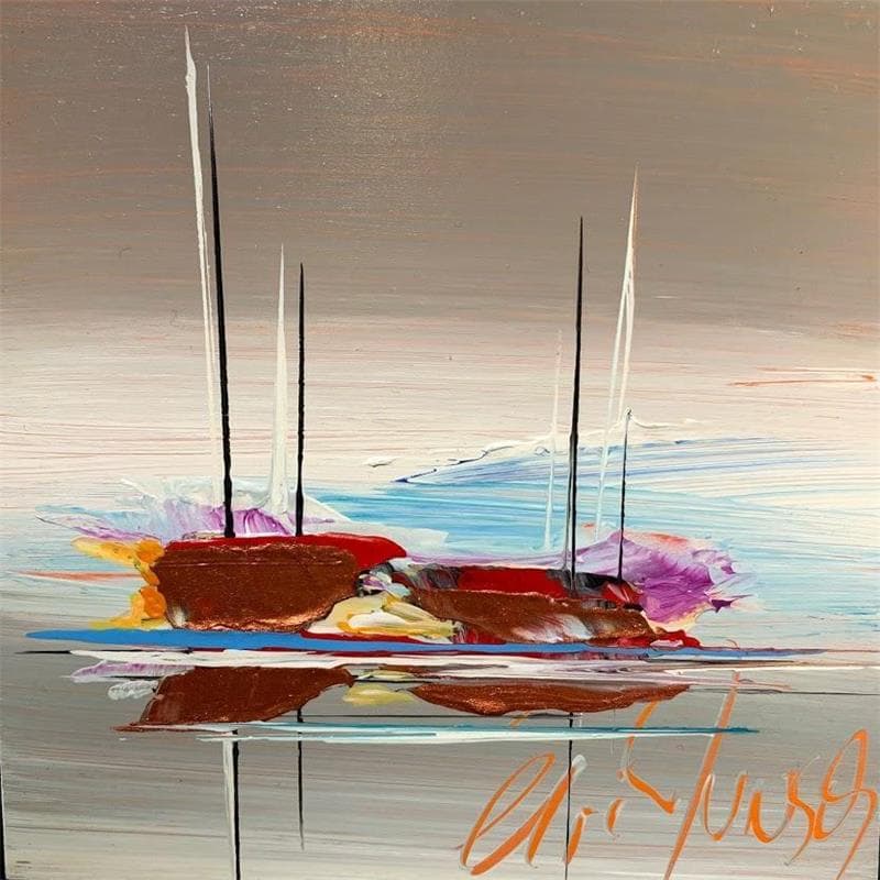 Painting L'insolite by Munsch Eric | Painting Abstract Oil Marine