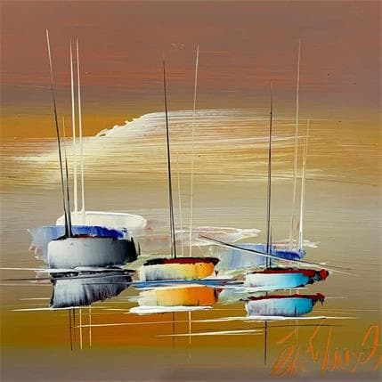 Painting Lumière d'été by Munsch Eric | Painting Abstract Oil Marine