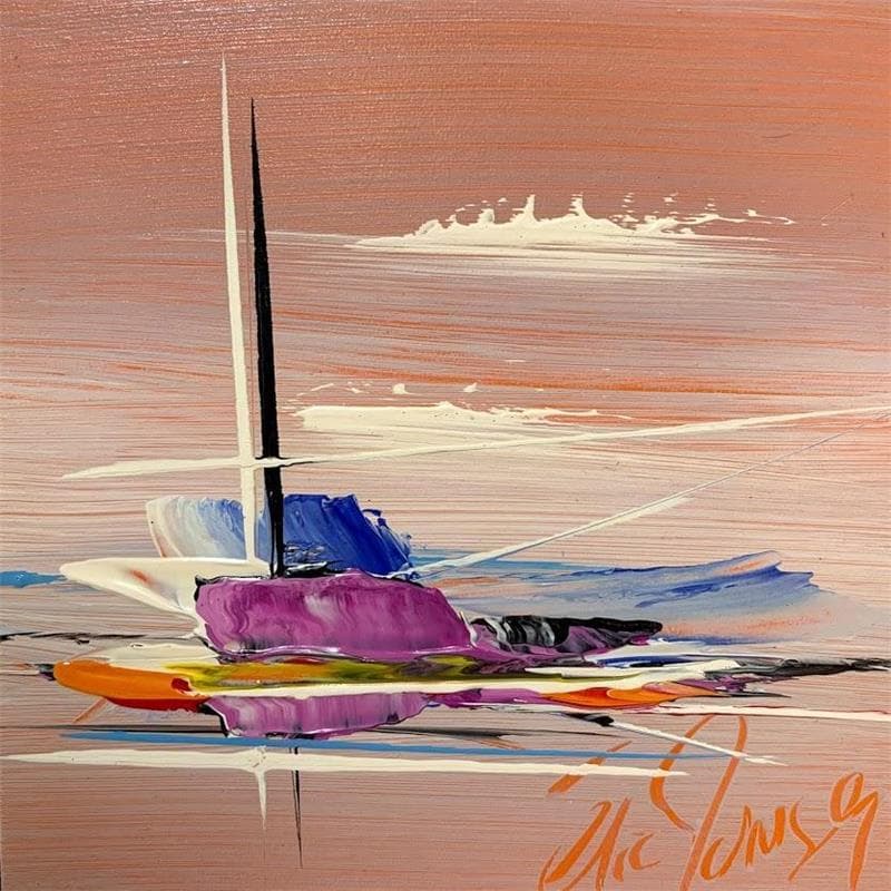 Painting Aux couleurs de l'été by Munsch Eric | Painting Abstract Marine Oil