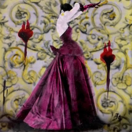 Peinture Ma vie en rose par Aberasturi Félix | Tableau Figuratif Mixte scènes de vie