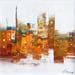 Peinture Panorama urbain en ocre par Fièvre Véronique | Tableau Figuratif Acrylique Vues urbaines