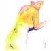 Painting NF ? by Loussouarn Michèle | Painting Figurative Watercolor Nude