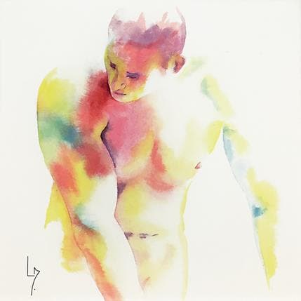 Painting NH 7 by Loussouarn Michèle | Painting Figurative Watercolor Nude