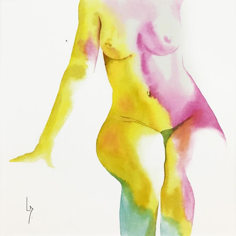 Painting NF 27 by Loussouarn Michèle | Painting Figurative Acrylic Nude