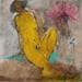 Peinture Body with the flower par Zani | Tableau Figuratif Nu Acrylique
