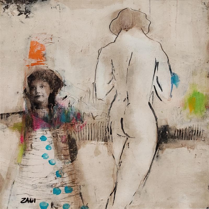 Painting Connection by Zani | Painting Figurative Nude Acrylic