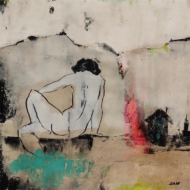Painting The view  2 by Zani | Painting Figurative Nude Acrylic