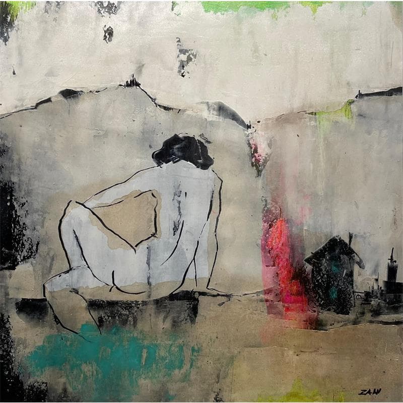 Painting The view  II by Zani | Painting Raw art Mixed Nude