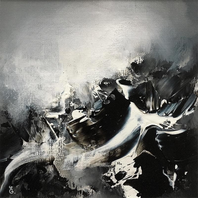 Painting Horizon by  | Painting Abstract Acrylic Black & White