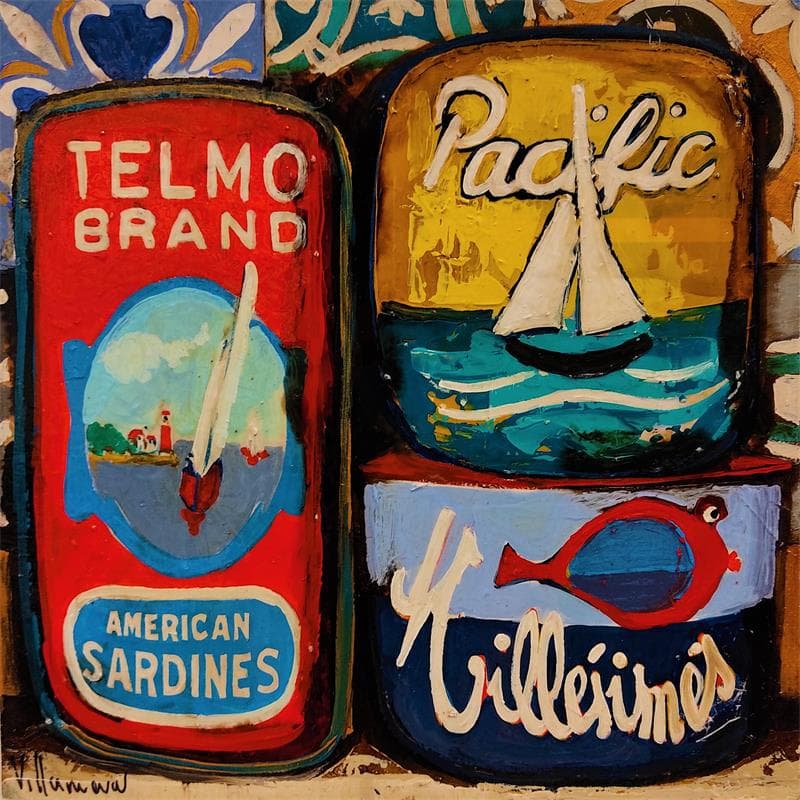 Gemälde latas pacific von Villanueva Puigdelliura Natalia | Gemälde Figurativ Öl Marine, Stillleben