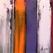 Peinture Bandes colorées n°21 par Becam Carole | Tableau Abstrait Minimaliste Huile