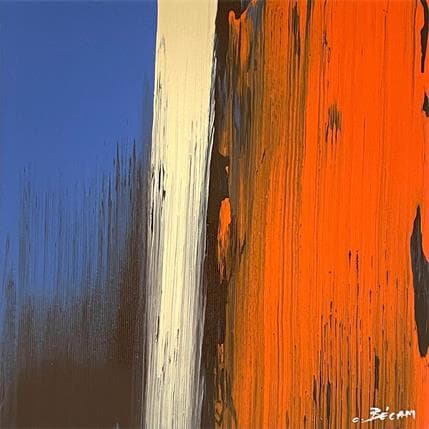 Gemälde Bandes colorées n°59 von Becam Carole | Gemälde Abstrakt Öl Minimalistisch