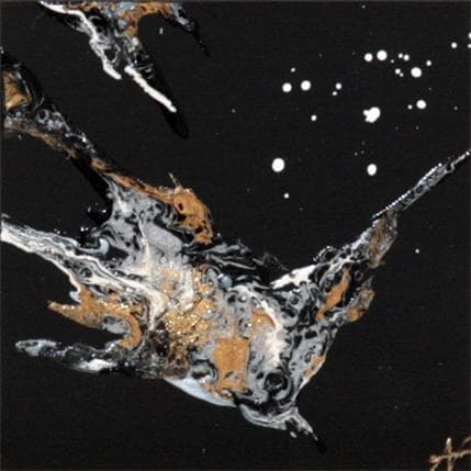 Painting C 1020 by Naen | Painting Abstract Mixed Black & White, Minimalist