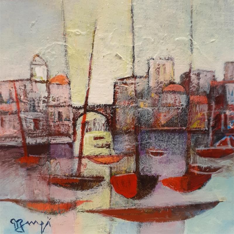 Painting LUMIERE MATINALE by Burgi Roger | Painting Figurative Acrylic Marine