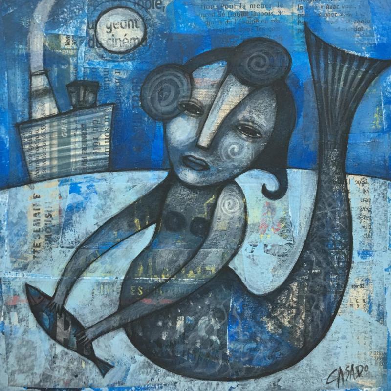 Gemälde Mermaid von Casado Dan  | Gemälde Art brut Alltagsszenen Tiere