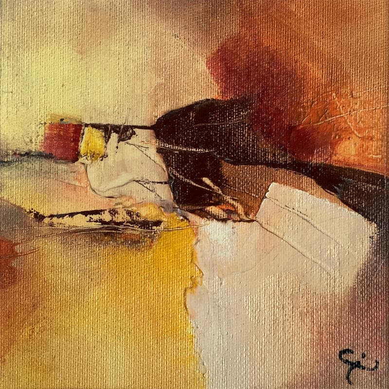 Gemälde L'inconscience von Teoli Chevieux Carine | Gemälde Abstrakt Minimalistisch Öl Acryl