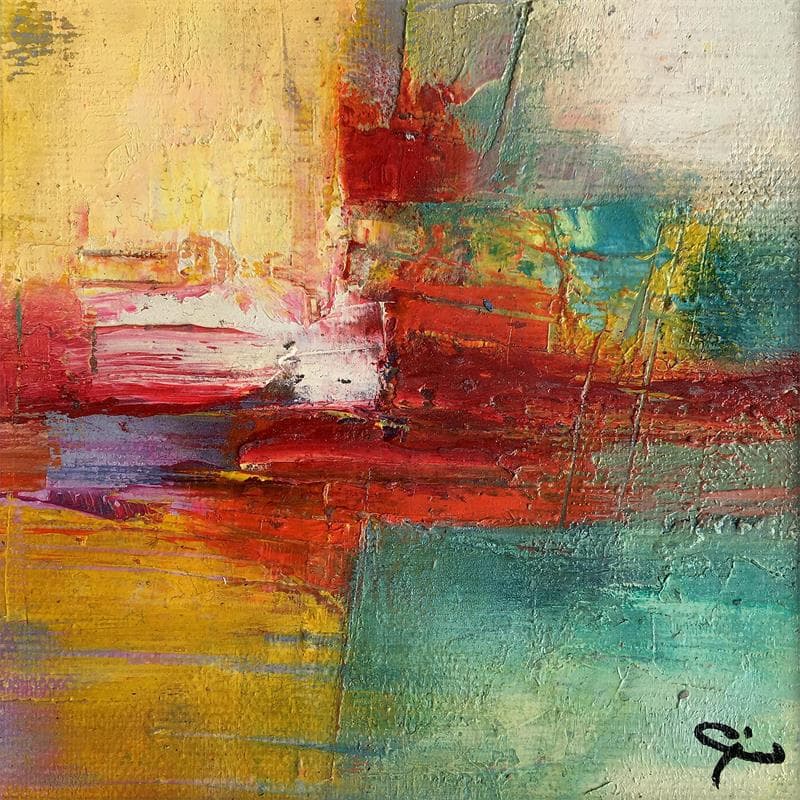 Painting Enjoy by Teoli Chevieux Carine | Painting Abstract Oil Minimalist
