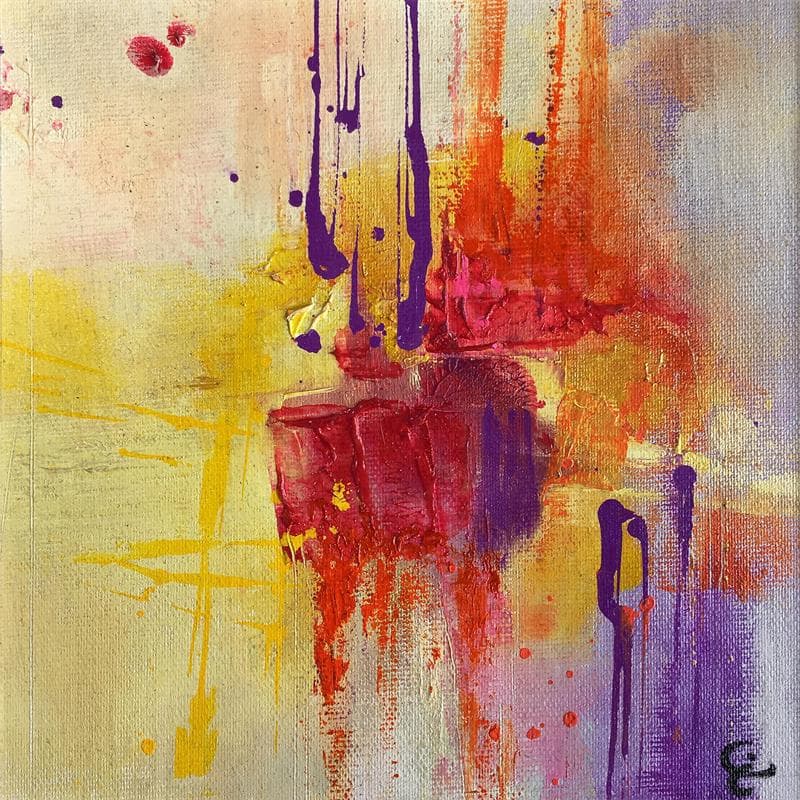 Painting Pop'art by Teoli Chevieux Carine | Painting Abstract Minimalist Oil Acrylic