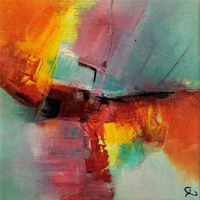 Painting Color me by Teoli Chevieux Carine | Painting Abstract Minimalist Oil Acrylic
