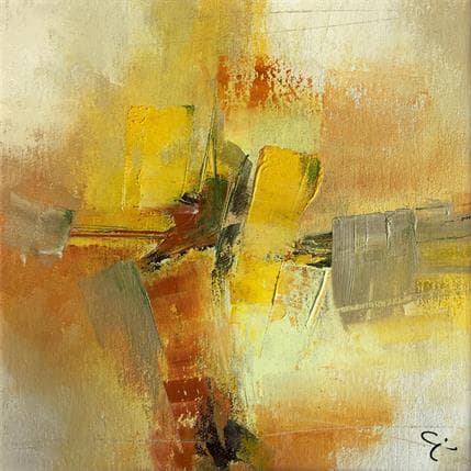 Painting Magie d'automne by Teoli Chevieux Carine | Painting Abstract Oil Minimalist