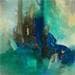 Gemälde Cristalline von Teoli Chevieux Carine | Gemälde Abstrakt Minimalistisch Öl Acryl