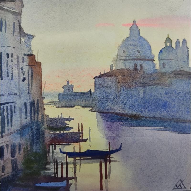 Painting Venice - ap5 by Khodakivskyi Vasily | Painting Figurative Watercolor Urban
