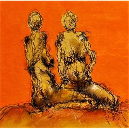 Painting Colette by Sahuc François | Painting Figurative Mixed Nude