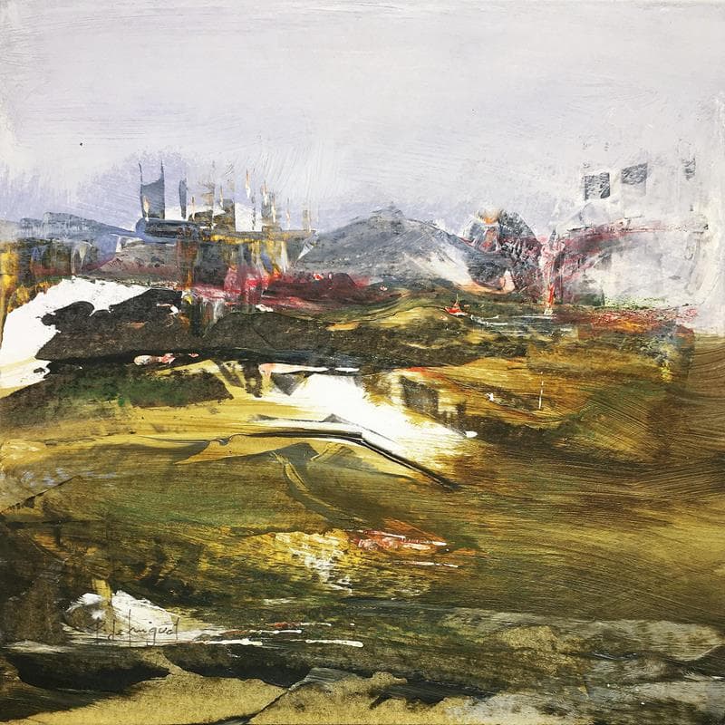 Painting En el campo by De Miguel Garcia Pedro | Painting Abstract Oil Landscapes