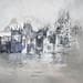 Painting Ciudad en gris by De Miguel Garcia Pedro | Painting Abstract Oil Urban