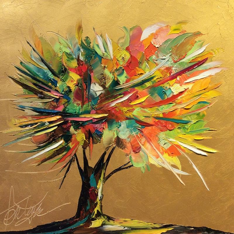 Painting L'arbre de ta vie by Fonteyne David | Painting Figurative Oil Landscapes
