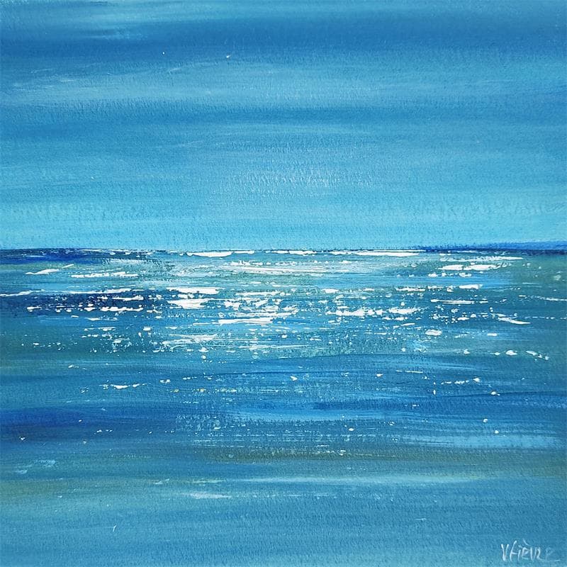 Painting Scintillements sur la mer by Fièvre Véronique | Painting