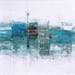 Peinture Maisons en bord de mer #1 par Fièvre Véronique | Tableau Figuratif Paysages Acrylique